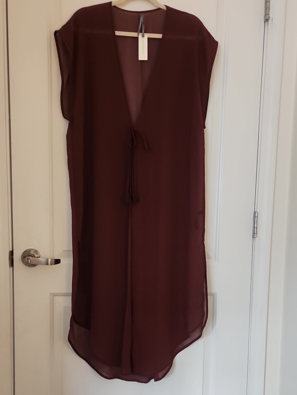 Anthropologie NWT Lightweight Sleeveless Brown Duster, xxs/xs